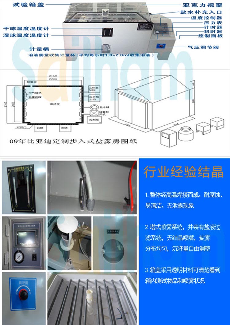 盐雾腐蚀试验箱示意图介绍